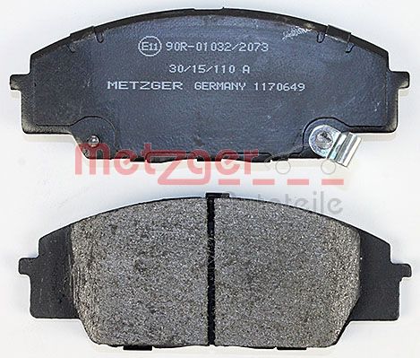 METZGER 1170649 Bremsbelagsatz, Scheibenbremse